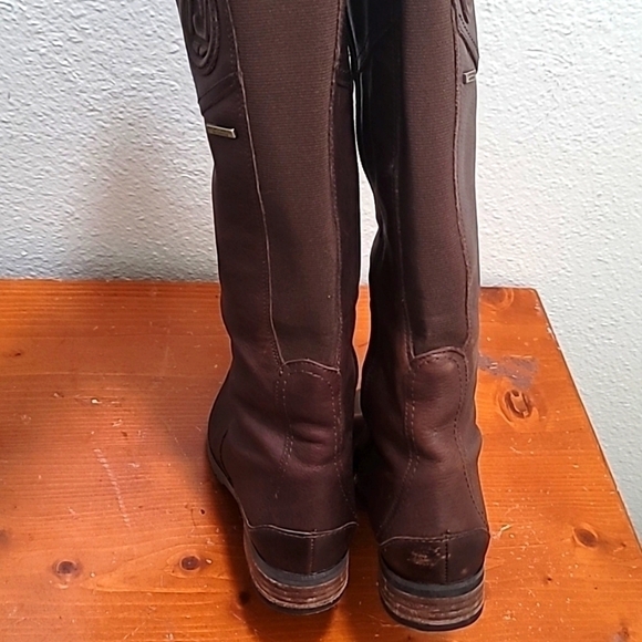 ROCKPORT WOMEN'S TRISTINA GORE TALL LEATHER WATERPROOF WIDE CALF BROWN BOOTS 7 - Picture 5 of 16